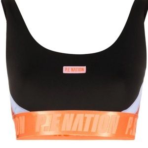 P.E Nation Black Courtside Pilates Sports Bra